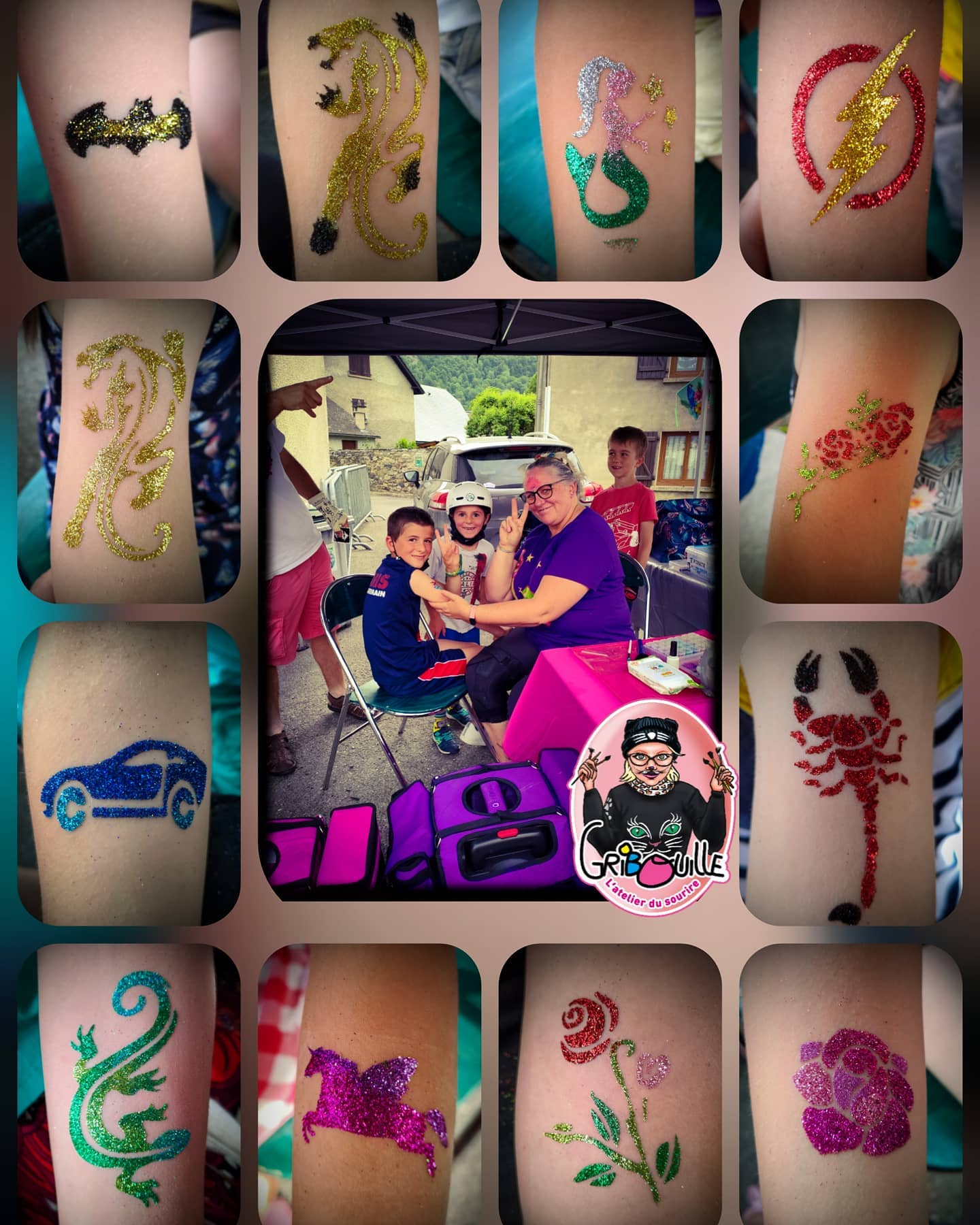 Animation tattoo glitter waterproof Arrens-Marsous